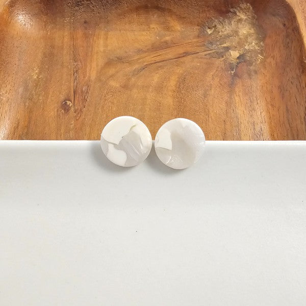 Sophie Studs - Breezy White-Stud Earrings-Reef Love