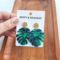 Shop Leilani Earrings - Dark Green-available at Reef Love online boho-chic boutique