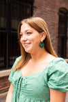 Shop Leilani Earrings - Dark Green-available at Reef Love online boho-chic boutique