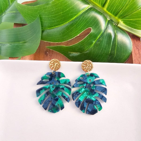 Shop Leilani Earrings - Dark Green-available at Reef Love online boho-chic boutique