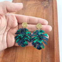 Shop Leilani Earrings - Dark Green-available at Reef Love online boho-chic boutique