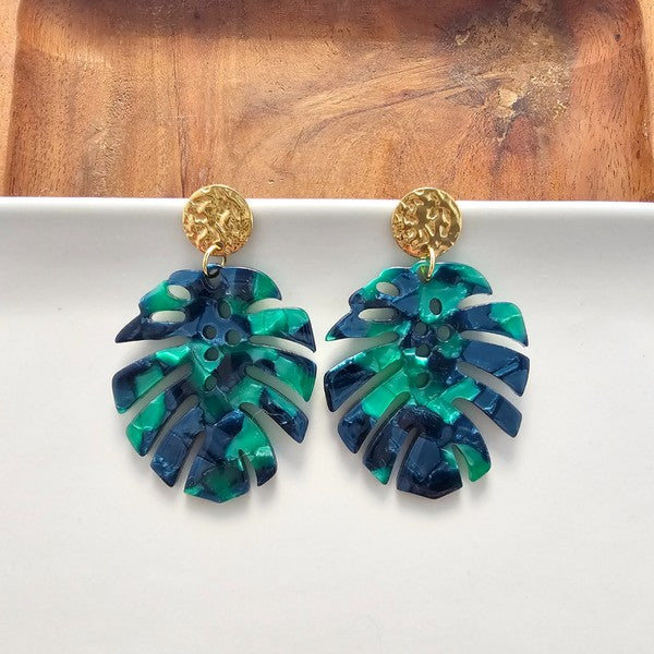 Shop Leilani Earrings - Dark Green-available at Reef Love online boho-chic boutique