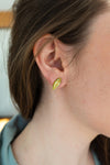 Leaf Studs - Fern Green-Stud Earrings-Reef Love