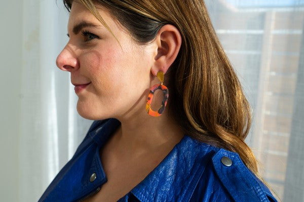 Maeve Earrings - Bird of Paradise-drop earrings-Reef Love