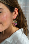 Petite Palm Earrings - Tropical Delight-drop earrings-Reef Love
