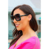 Black Megan Oversized Gradient Sunglasses