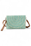 Contrast Piping Straw Summer Crossbody Clutch Bag-Crossbody Purse-Reef Love