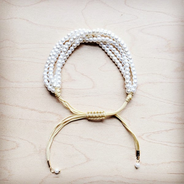 Pearl Mulit-Strand Beaded Bracelet-Bracelet-Reef Love