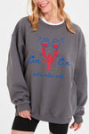 Cin Cin Lobster Celebration Graphic Sweatshirt-The Cin Cin Lobster Sweatshirt combines coastal charm and comfort with a bold lobster graphic and Italian toast. For seafood lovers, wine fans, beach getaways.-Reef Love Boutique