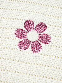Boho Floral Eyelet Crochet Sweater-Reef Love
