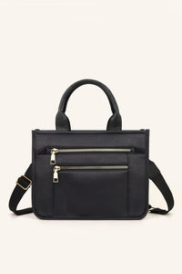 Jordan Mixed Media Checkered Crossbody Structured Tote Bag-Aili's Corner-Reef Love