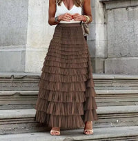 Ruffled Maxi Skirt-Miss Sparkling-Reef Love