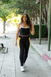 Yasmine Yellow Panel Leggings-Reef Love