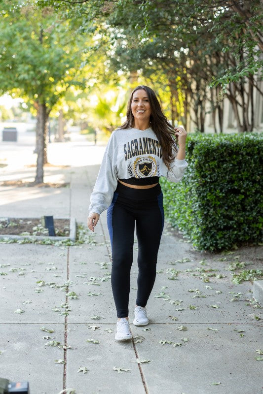 The Billie Blue Panel Leggings-Reef Love