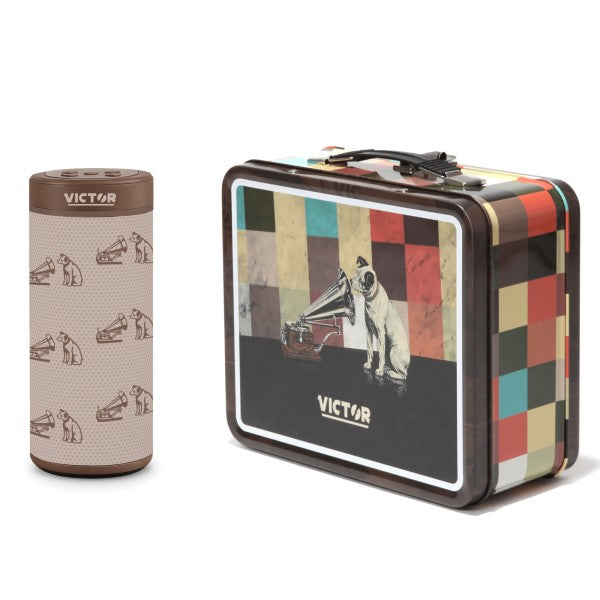 Victor Bluetooth Speaker with Retro Lunchbox Combo