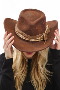 Distress Vintage Shapeable Fedora Cowboy Hat