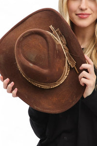 Distress Vintage Shapeable Fedora Cowboy Hat