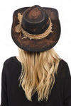 Distress Vintage Shapeable Fedora Cowboy Hat