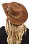 Distress Vintage Shapeable Fedora Cowboy Hat