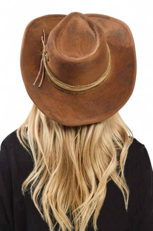Distress Vintage Shapeable Fedora Cowboy Hat