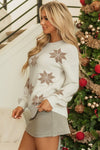 Christmas Snowflake Crewneck Sweater-Reef Love