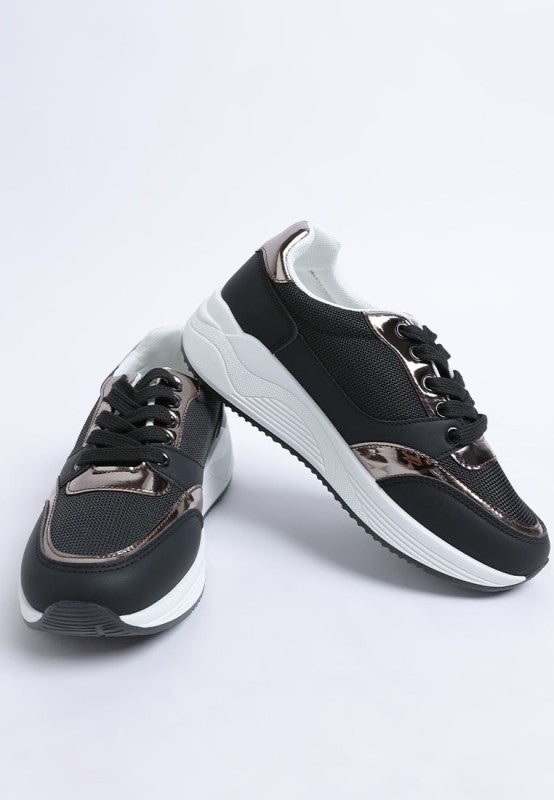 Subasa Chunky Mesh Platform Sneakers