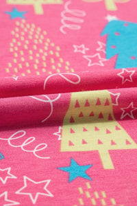 Christmas Tree V-Neck Tee and Pants Pajama Set-Reef Love