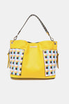 Women’s Three piece handbag set includes a Large Shoulder Bag, a Solid Bag, and a charming Heart Coin Pouch.