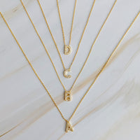 Understated Beauty Initial Necklace-Jewelry & Accessories - Necklaces & Pendants - Pendant Necklaces-Reef Love