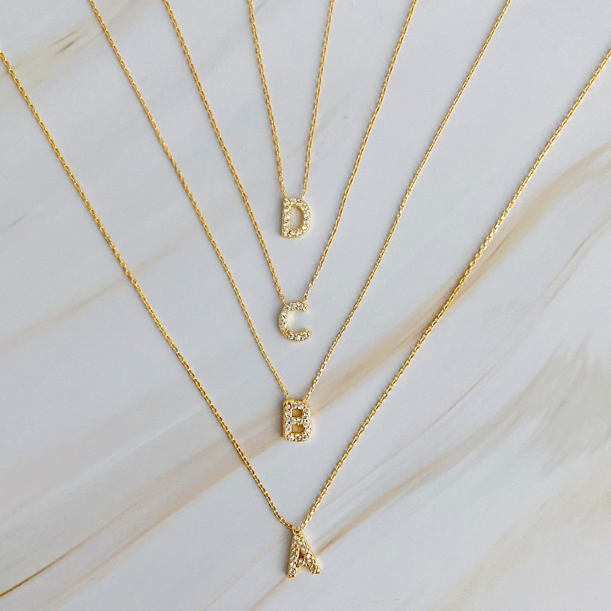 Understated Beauty Initial Necklace-Jewelry & Accessories - Necklaces & Pendants - Pendant Necklaces-Reef Love