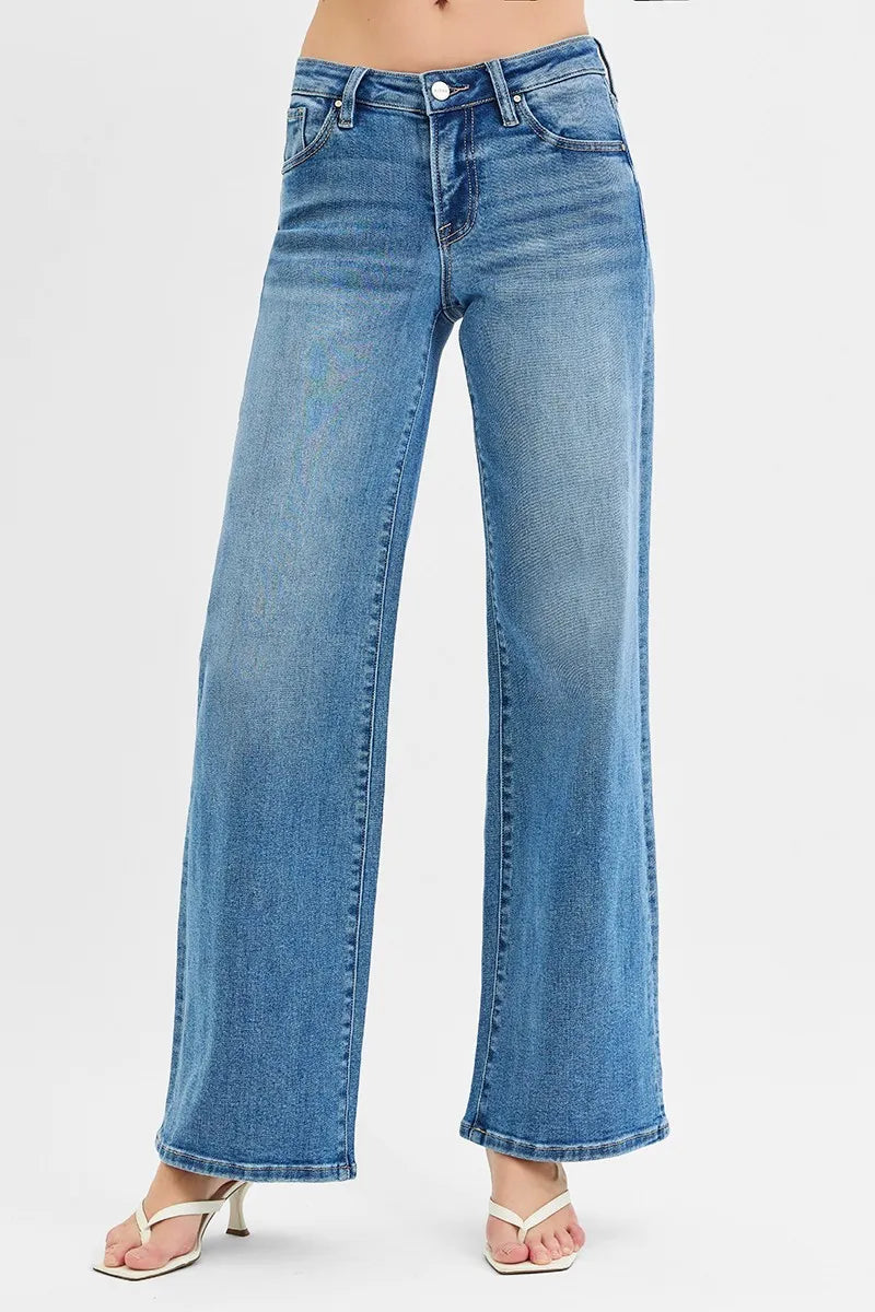 Low Rise Wide Leg Jeans-Wide Leg Jeans-Reef Love