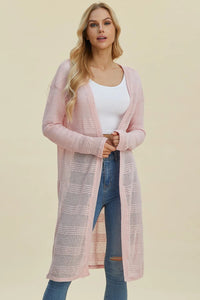 Lightweight Open Front Longline Cardigan-Double Take-Reef Love
