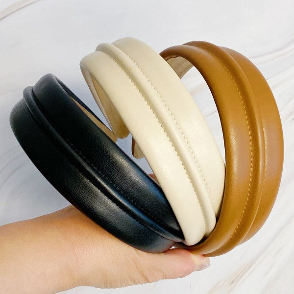 Classy Vegan Leather Headband-Reef Love