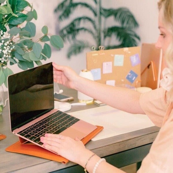 Transformable Vegan Leather Laptop Bag + Stand Combo