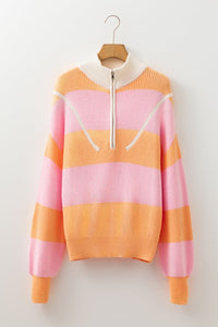 Claire Half Zip Oversized Sweater-Sweater-Reef Love