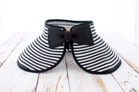 Foldable Bow Stripe Visor-Sun Visor-Reef Love