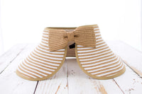 Foldable Bow Stripe Visor-Sun Visor-Reef Love