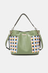 Women’s Three piece handbag set includes a Large Shoulder Bag, a Solid Bag, and a charming Heart Coin Pouch.