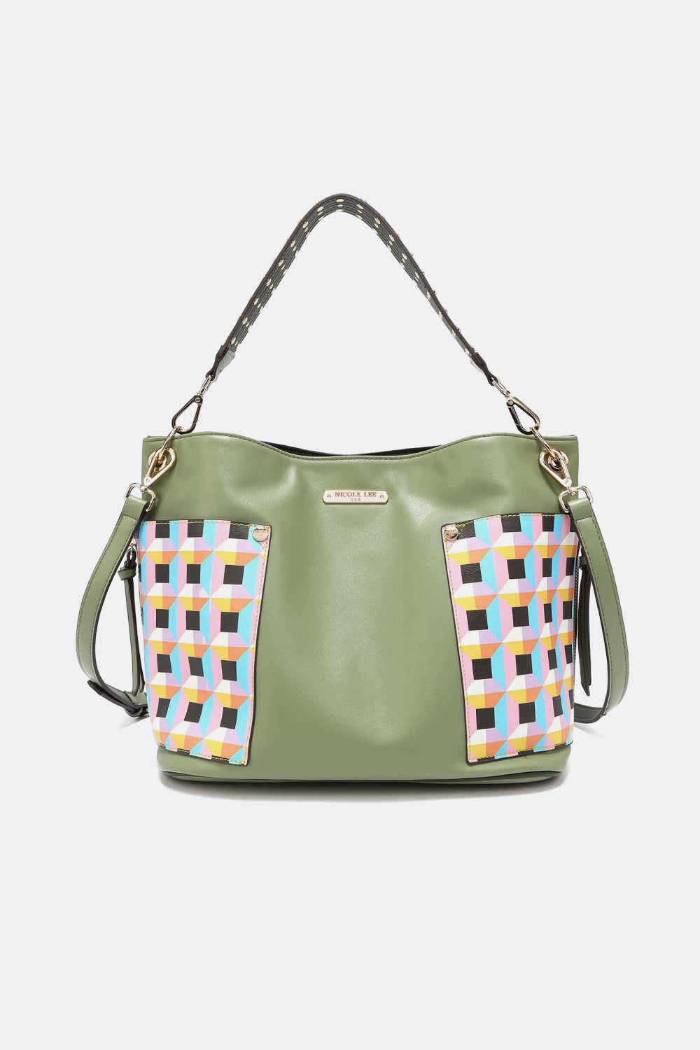 Women’s Three piece handbag set includes a Large Shoulder Bag, a Solid Bag, and a charming Heart Coin Pouch.
