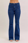 Judy Blue High Waist Flare Jeans with Front Patch Pockets