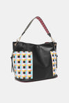 Women’s Three piece handbag set includes a Large Shoulder Bag, a Solid Bag, and a charming Heart Coin Pouch.