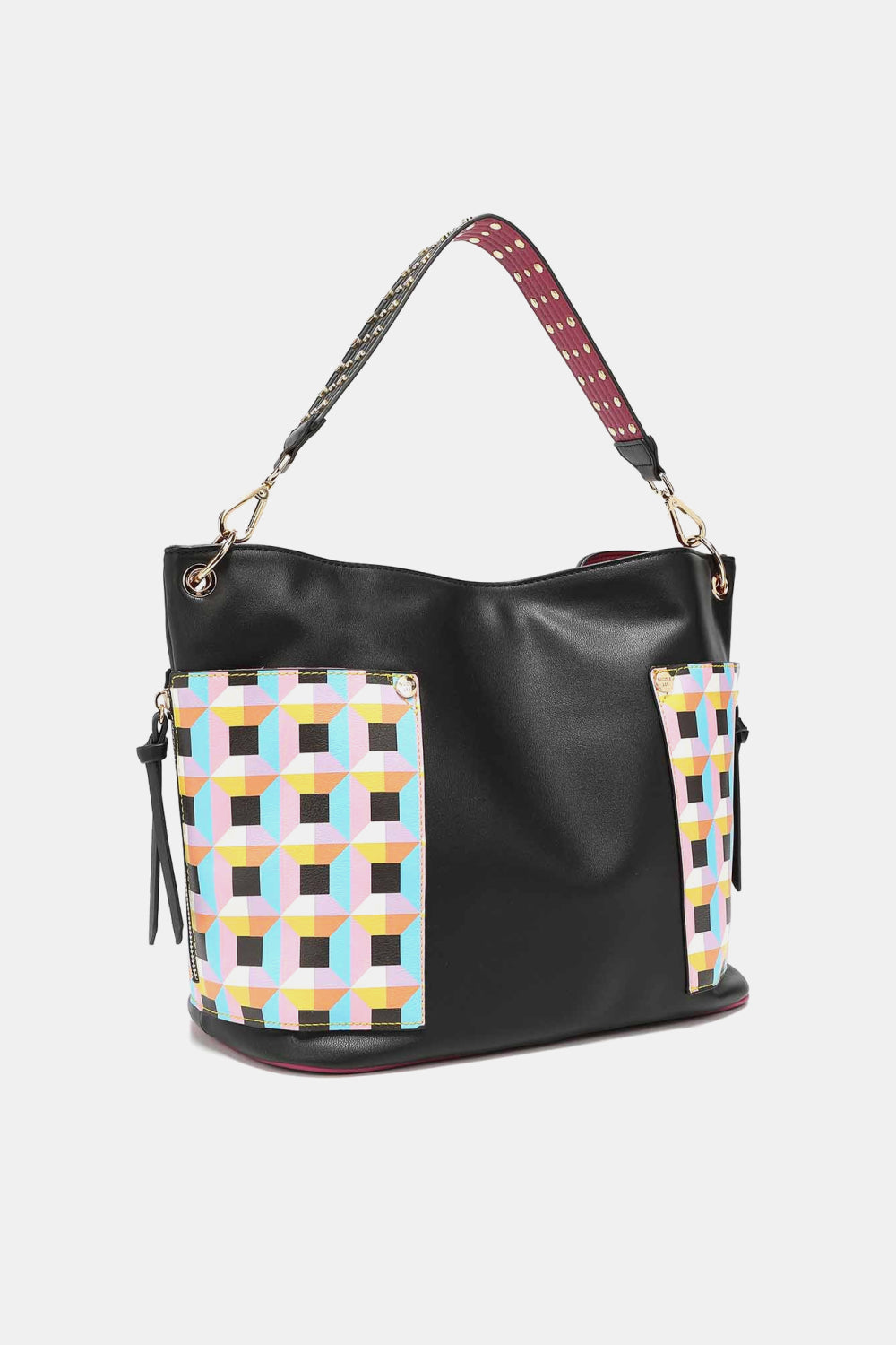 Women’s Three piece handbag set includes a Large Shoulder Bag, a Solid Bag, and a charming Heart Coin Pouch.