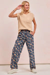 Shop Washed Floral Print Wide Leg Jeans-Boho meets vintage in these Floral Print Wide Leg Jeans featuring a high-waist, relaxed fit, soft floral denim with a touch of stretch. Style meets comfort.-Reef Love Boho-Chic Boutique