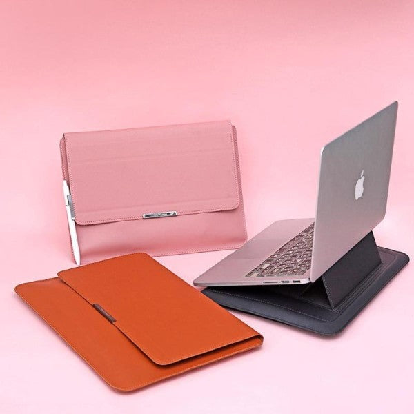 Transformable Vegan Leather Laptop Bag + Stand Combo