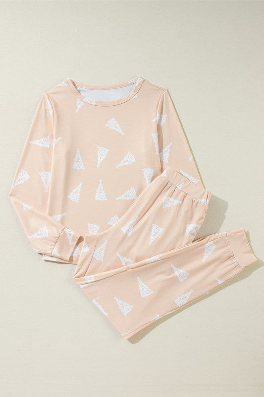 Christmas Tree Top and Pants Pajama Set-Reef Love