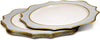 " OCCASIONS " 10 Pieces round 13'' round Acrylic Plastic Wedding Chargers, Dinner Party Decoration Charger Plates (Scalloped Dolphin Gray and Gold)