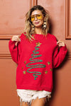 Sequin Star Tinsel Christmas Sweater