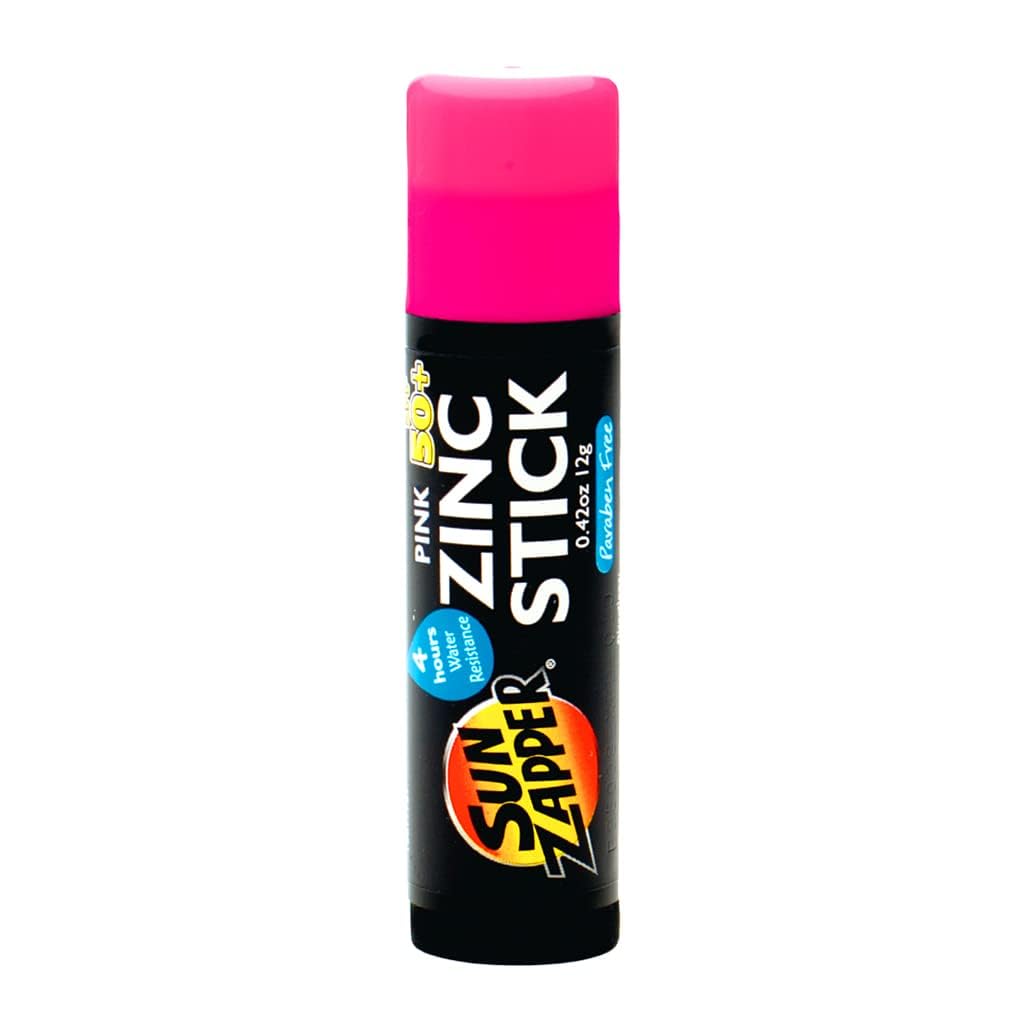 Vibrant Pink Sun Zapper Zinc Oxide Sunscreen Stick SPF 50+ – Fun Mineral Protection for Kids and Adults, Water Resistant and Travel-Friendly, Australian Made 12G