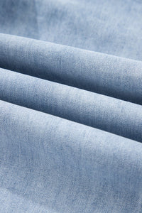 Denim Raw Hem Drawstring Wide Leg Cropped Jeans-JUNIPER BLVD-Reef Love