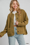 Camel Textured Jacquard Jacket